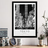 Tokyo, Japan Black And White Art Framed Art Prints Wall Art Decor, Framed Picture
