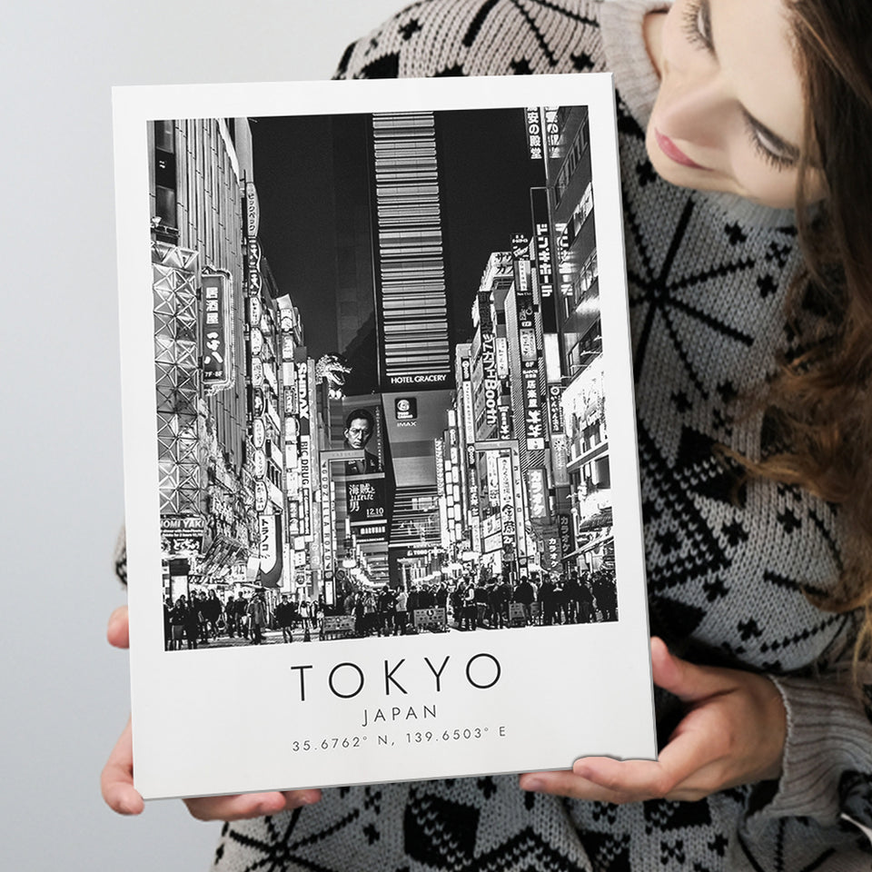 Tokyo, Japan Black And White Art Canvas Prints Wall Art Home Decor