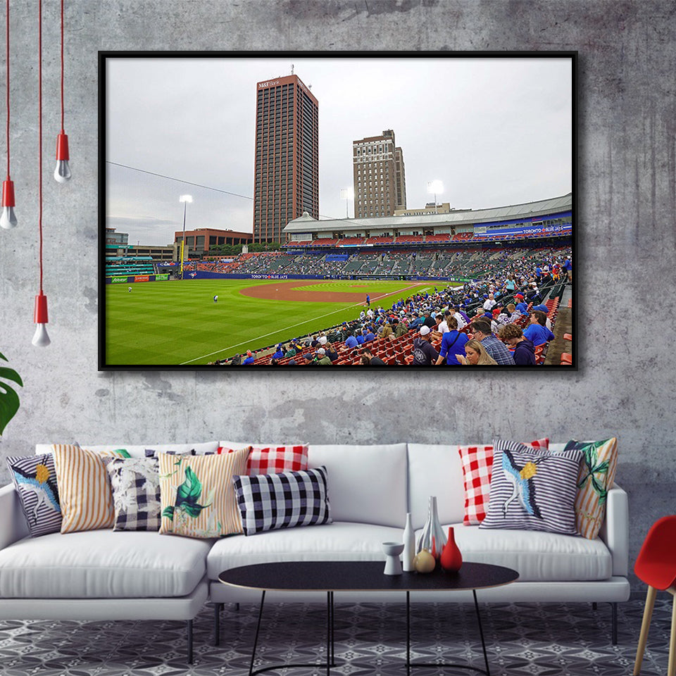 Toronto Blue Jays Stadium Framed Canvas Prints Sahlen Field Wall Art,Sport Stadium Art Prints, Fan Gift