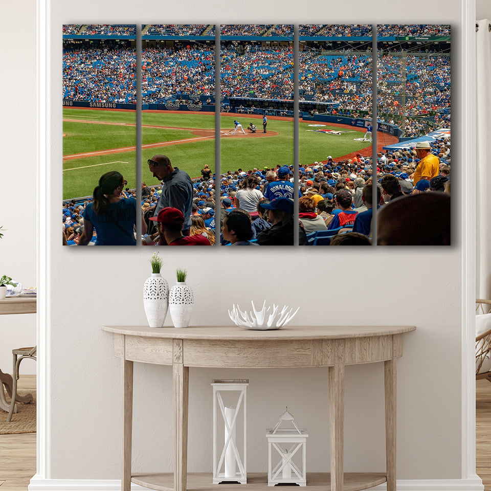 Toronto Bluejays Stadium Canvas Prints Rogers Centre Stadium Wall Art,Multi Panels B,Sport Stadium Art Prints, Fan Gift