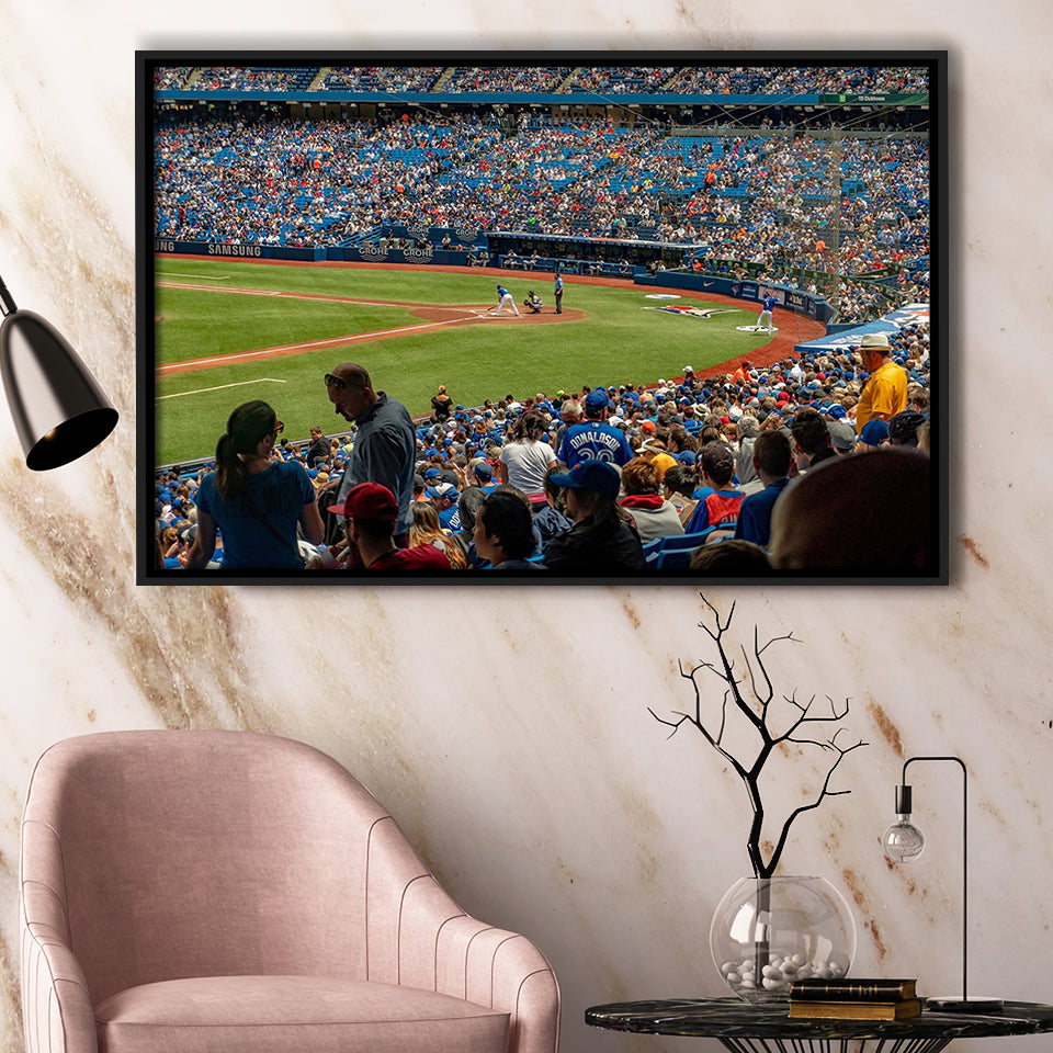 Toronto Bluejays Stadium Framed Canvas Prints Rogers Centre Stadium Wall Art,Sport Stadium Art Prints, Fan Gift