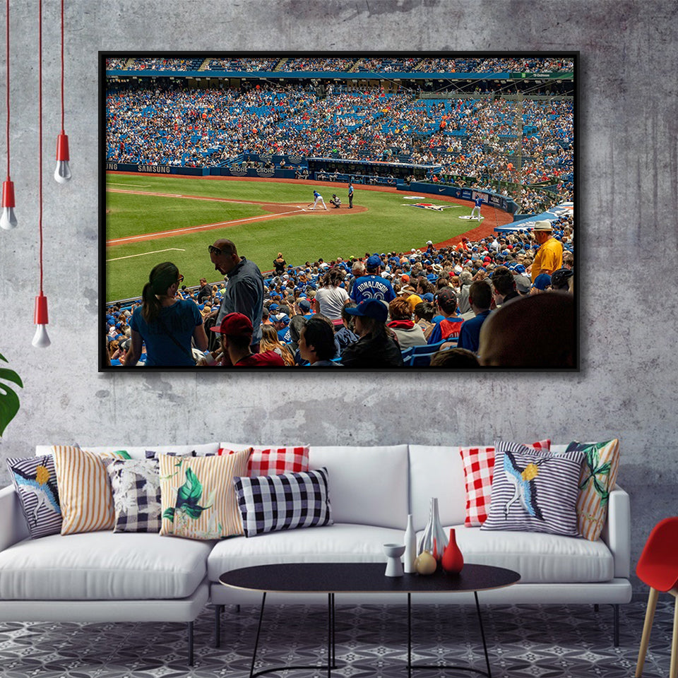 Toronto Bluejays Stadium Framed Canvas Prints Rogers Centre Stadium Wall Art,Sport Stadium Art Prints, Fan Gift