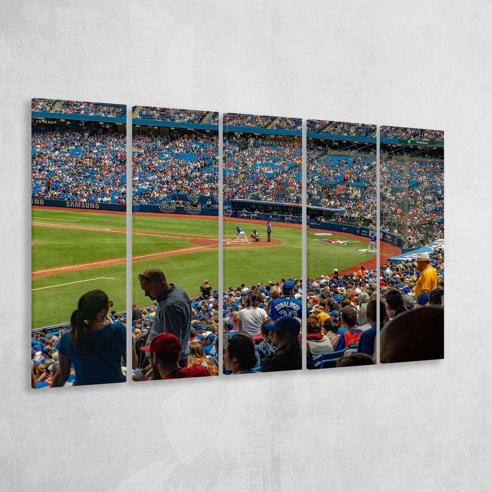 Toronto Bluejays Stadium Canvas Prints Rogers Centre Stadium Wall Art,Multi Panels B,Sport Stadium Art Prints, Fan Gift