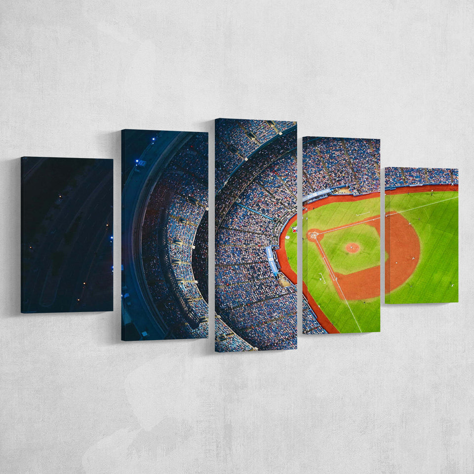 Toronto Bluejays Stadium Canvas Prints Rogers Centre Wall Art Aerial,Multi Panels,Sport Stadium Art Prints, Fan Gift