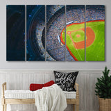 Toronto Bluejays Stadium Canvas Prints Rogers Centre Wall Art Aerial,Multi Panels B,Sport Stadium Art Prints, Fan Gift