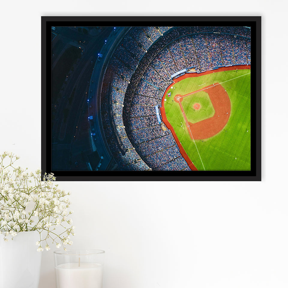 Toronto Bluejays Stadium Framed Canvas Prints Rogers Centre Wall Art Aerial,Sport Stadium Art Prints, Fan Gift