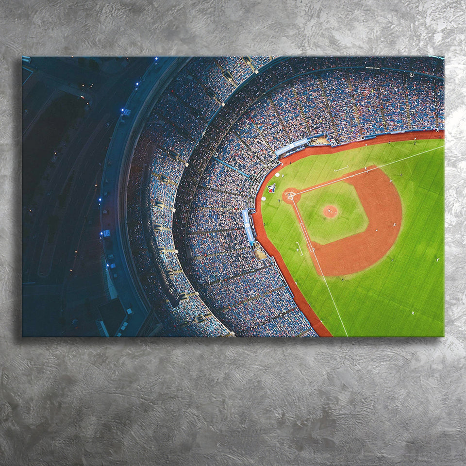 Toronto Bluejays Stadium Canvas Prints Rogers Centre Wall Art Aerial,Sport Stadium Art Prints, Fan Gift, Wall Decor