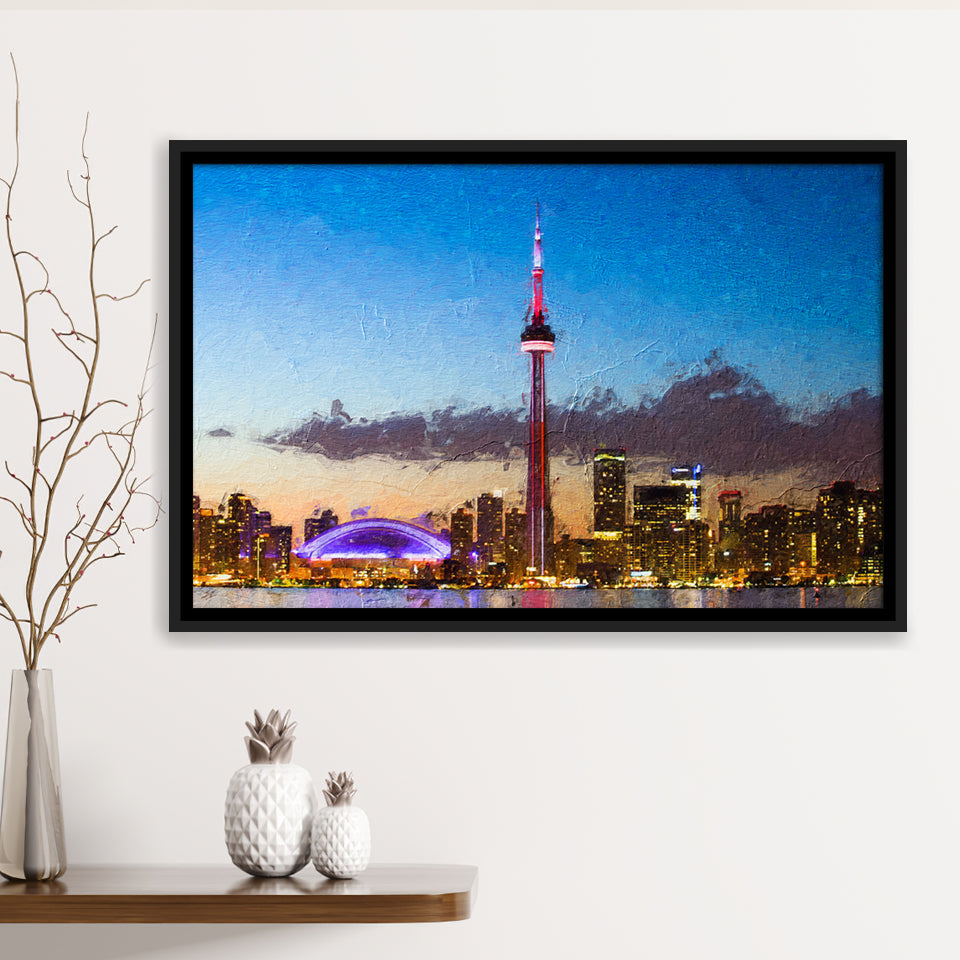 Toronto City Framed Canvas Prints Wall Art Decor - Paiting Canvas, Art Prints, Floating Frame