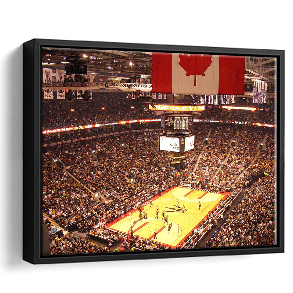 Toronto Raptors Stadium Framed Canvas Prints Scotiabank Arena Wall Art,Sport Stadium Art Prints, Fan Gift