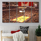 Toronto Raptors Stadium Canvas Prints Scotiabank Arena Wall Art,Multi Panels B,Sport Stadium Art Prints, Fan Gift