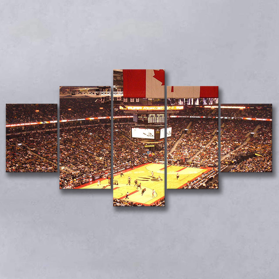 Toronto Raptors Stadium Canvas Prints Scotiabank Arena Wall Art,Multi Panels,Sport Stadium Art Prints, Fan Gift