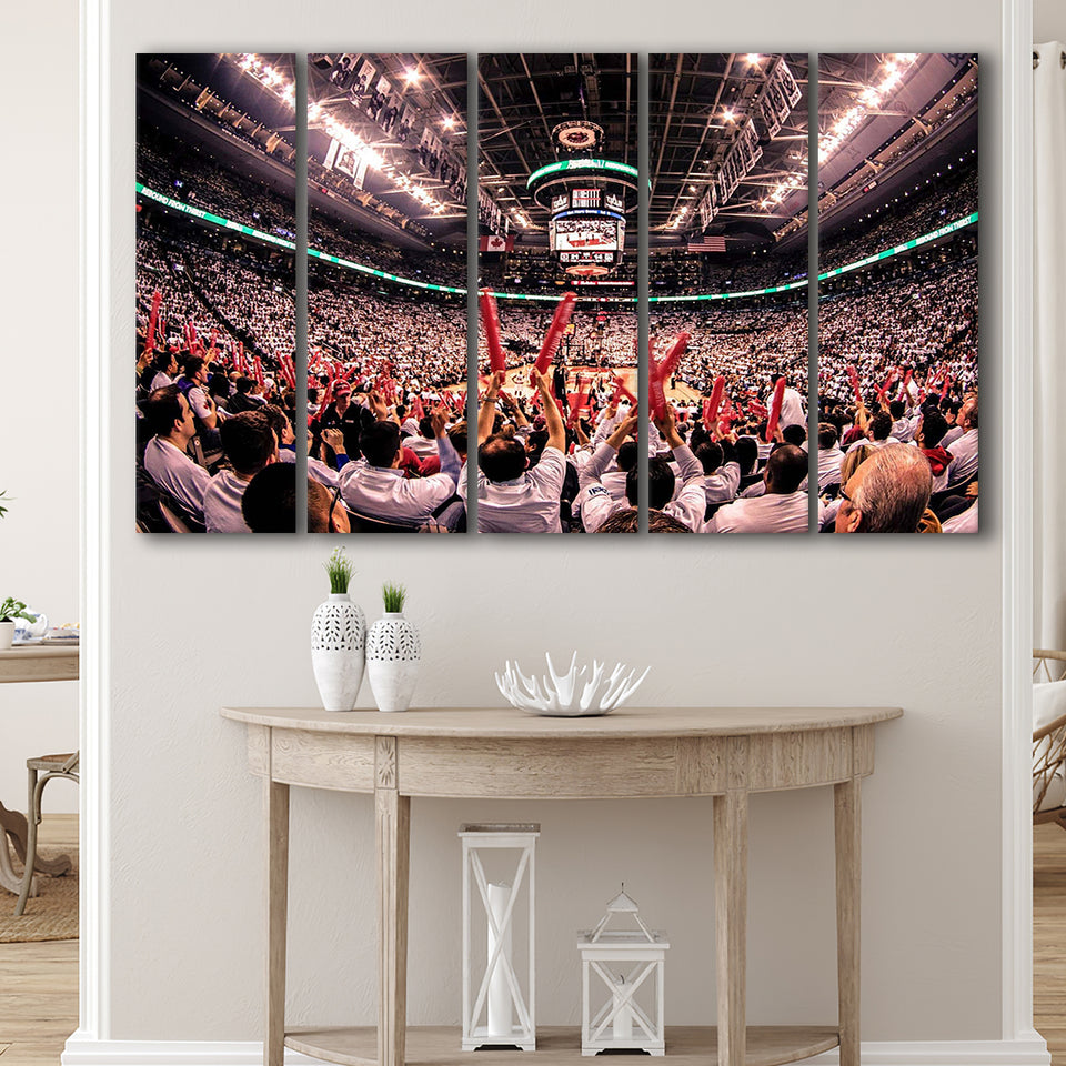 Toronto Raptors Stadium Canvas Prints Scotiabank Arena Wall Art,Multi Panels B,Sport Stadium Art Prints, Fan Gift