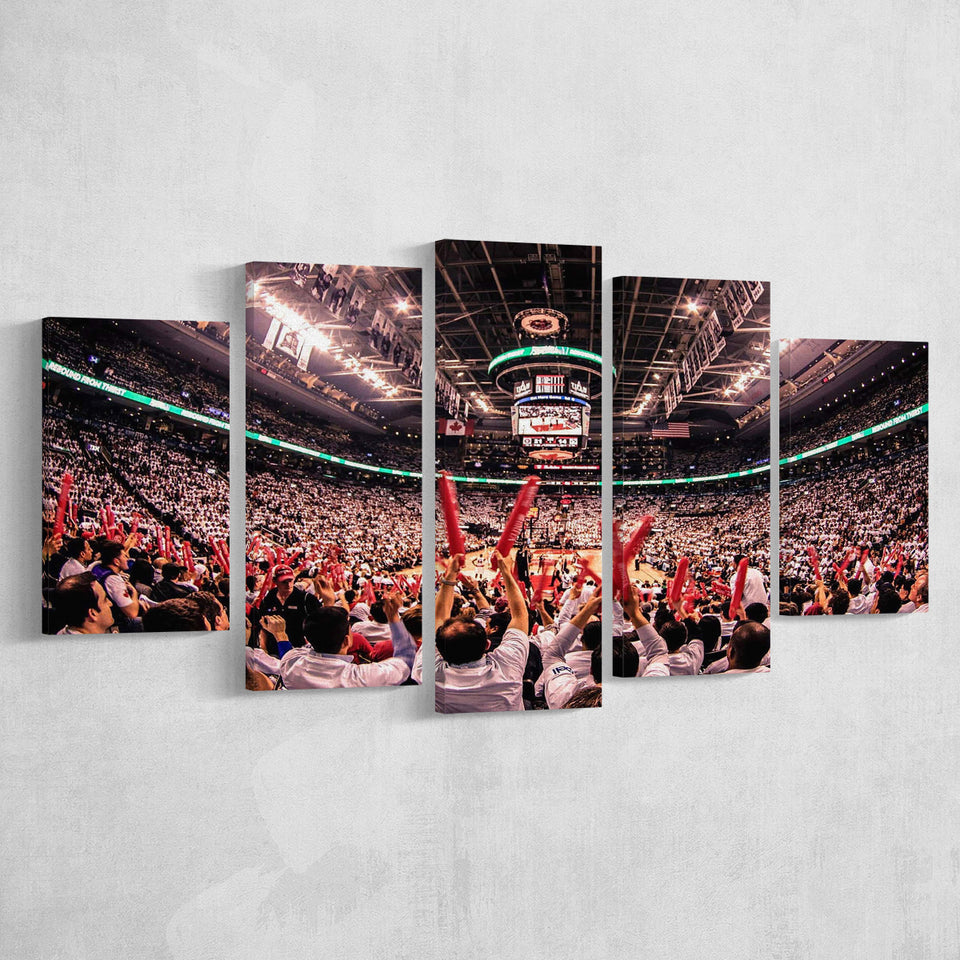 Toronto Raptors Stadium Canvas Prints Scotiabank Arena Wall Art,Multi Panels,Sport Stadium Art Prints, Fan Gift