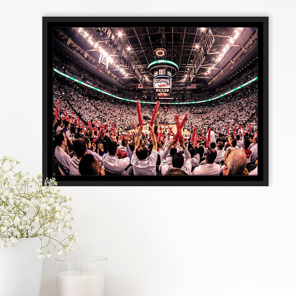 Toronto Raptors Stadium Framed Canvas Prints Scotiabank Arena Wall Art,Sport Stadium Art Prints, Fan Gift