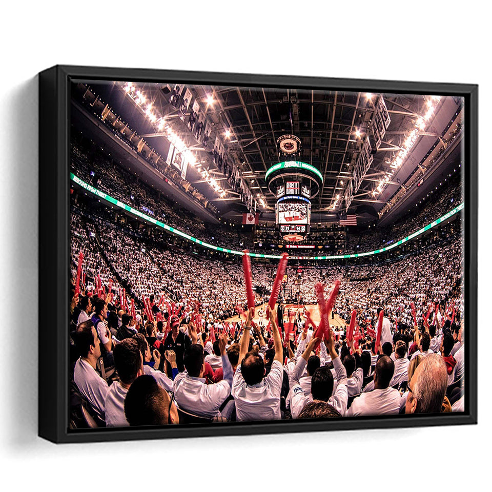 Toronto Raptors Stadium Framed Canvas Prints Scotiabank Arena Wall Art,Sport Stadium Art Prints, Fan Gift