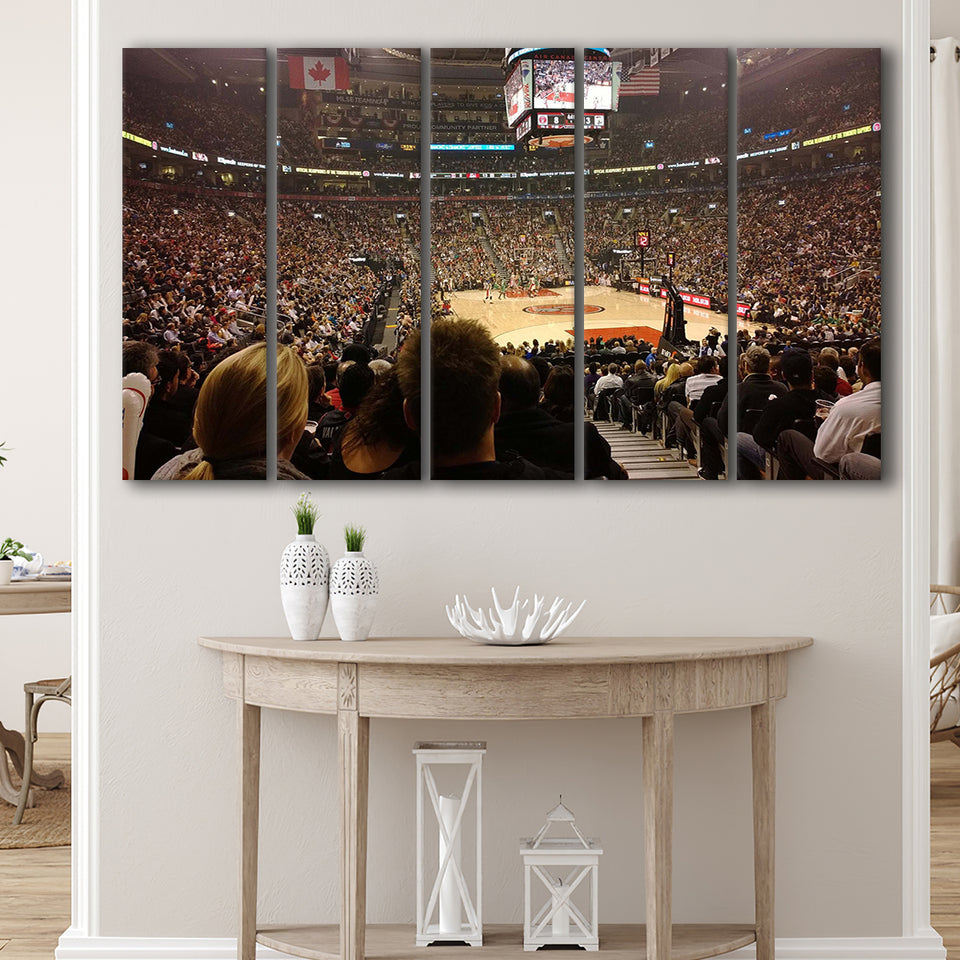 Toronto Raptors Wall Art Scotiabank Arena Stadium Canvas Prints,Multi Panels B,Sport Stadium Art Prints, Fan Gift