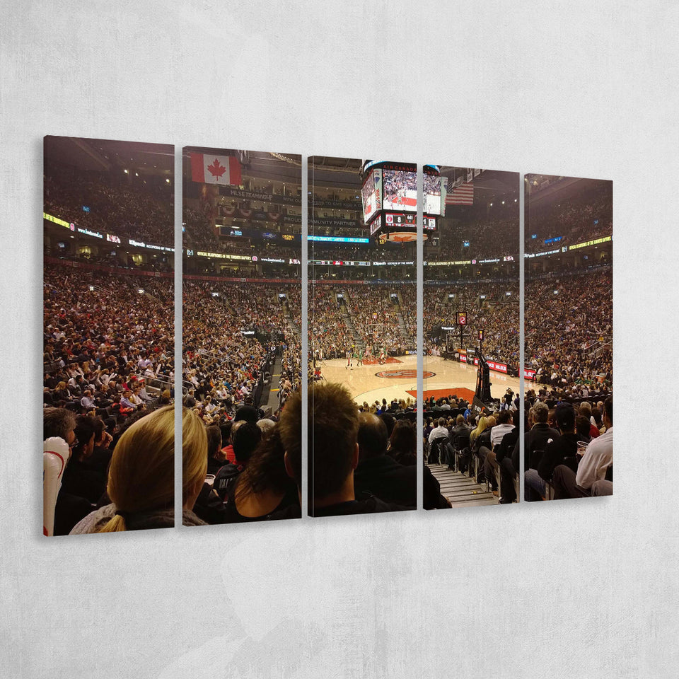 Toronto Raptors Wall Art Scotiabank Arena Stadium Canvas Prints,Multi Panels B,Sport Stadium Art Prints, Fan Gift