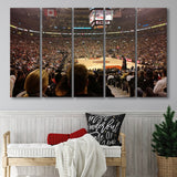 Toronto Raptors Wall Art Scotiabank Arena Stadium Canvas Prints,Multi Panels B,Sport Stadium Art Prints, Fan Gift