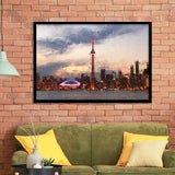 Toronto Stunning Skyline at Sunset High CN Tower Framed Art Prints Wall Decor - Painting Prints, Framed Picture, Home Decor