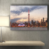 Toronto Stunning Skyline at Sunset High CN Tower Canvas Prints Wall Art Decor - Paiting Canvas, Art Prints, Wall Decor, For Sale