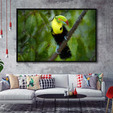 Toucan Bird Contemporary Framed Canvas Prints Wall Art Decor - Paiting Canvas, Art Prints, Floating Frame