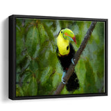Toucan Bird Contemporary Framed Canvas Prints Wall Art Decor - Paiting Canvas, Art Prints, Floating Frame
