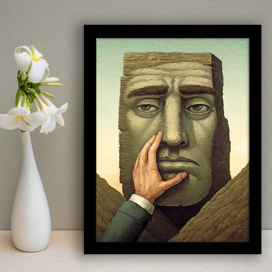Touching Your Face Framed Art Prints Wall Decor, Framed Picture, Large Picture