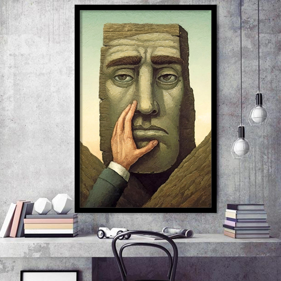 Touching Your Face Framed Art Prints Wall Decor, Framed Picture, Large Picture