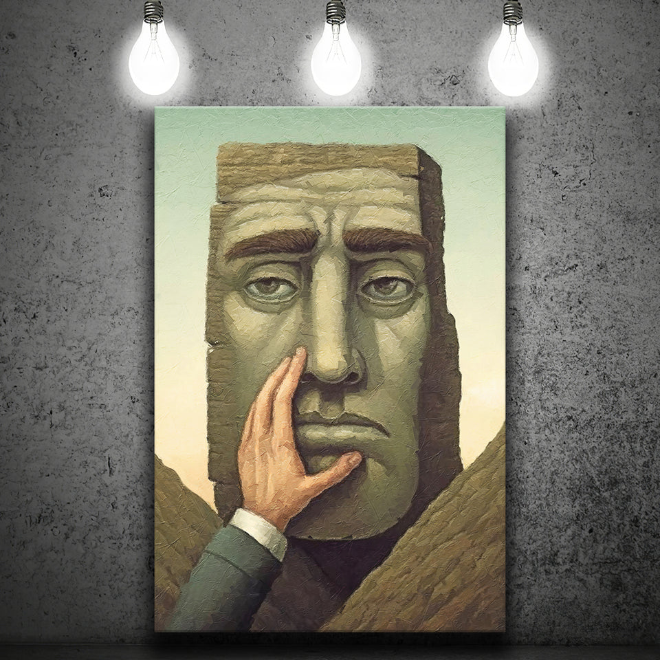 Touching Your Face Canvas Prints Wall Art, Home Living Room Decor, Large Canvas