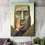 Touching Your Face Canvas Prints Wall Art, Home Living Room Decor, Large Canvas