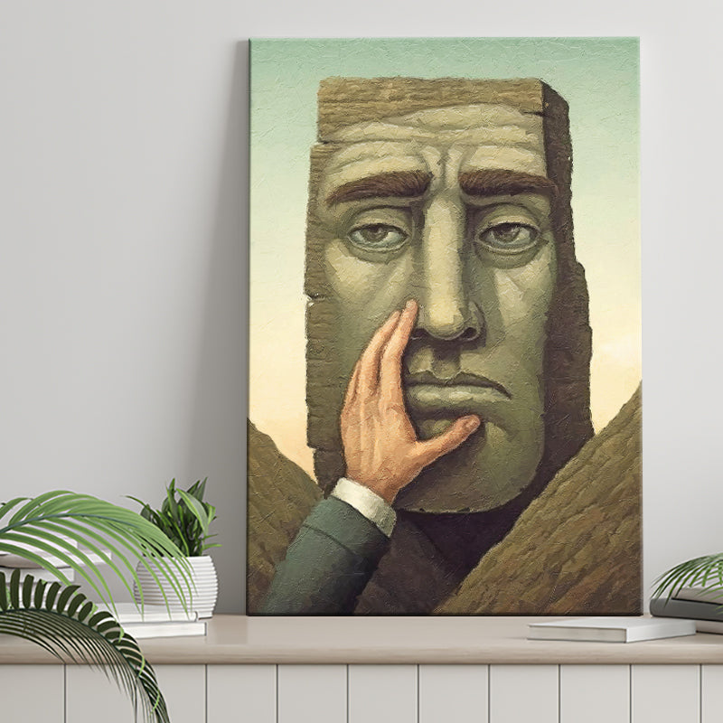 Touching Your Face Canvas Prints Wall Art, Home Living Room Decor, Large Canvas