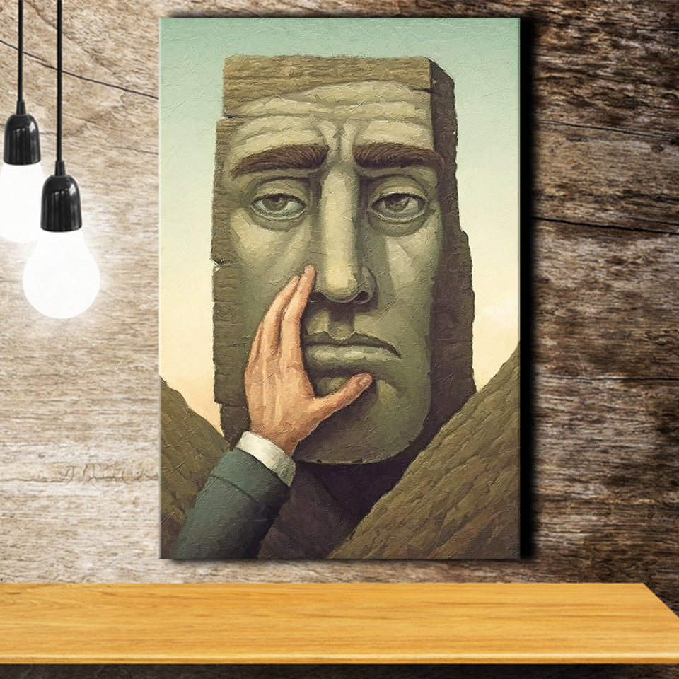 Touching Your Face Canvas Prints Wall Art, Home Living Room Decor, Large Canvas