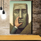 Touching Your Face Canvas Prints Wall Art, Home Living Room Decor, Large Canvas