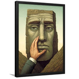 Touching Your Face Framed Art Prints Wall Decor, Framed Picture, Large Picture