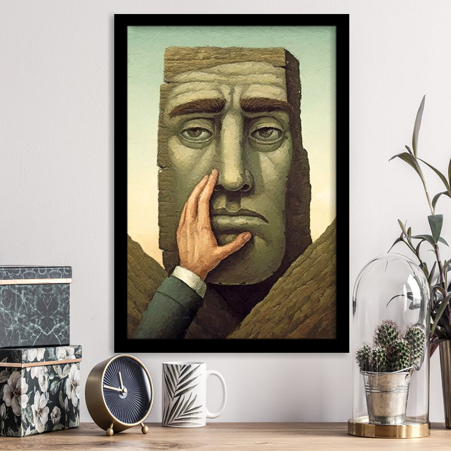 Touching Your Face Framed Art Prints Wall Decor, Framed Picture, Large Picture