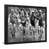 Tour De France Cyclists Smoking Black And White Print, Tour De France Bikers Framed Art Prints, Wall Art,Home Decor,Framed Picture