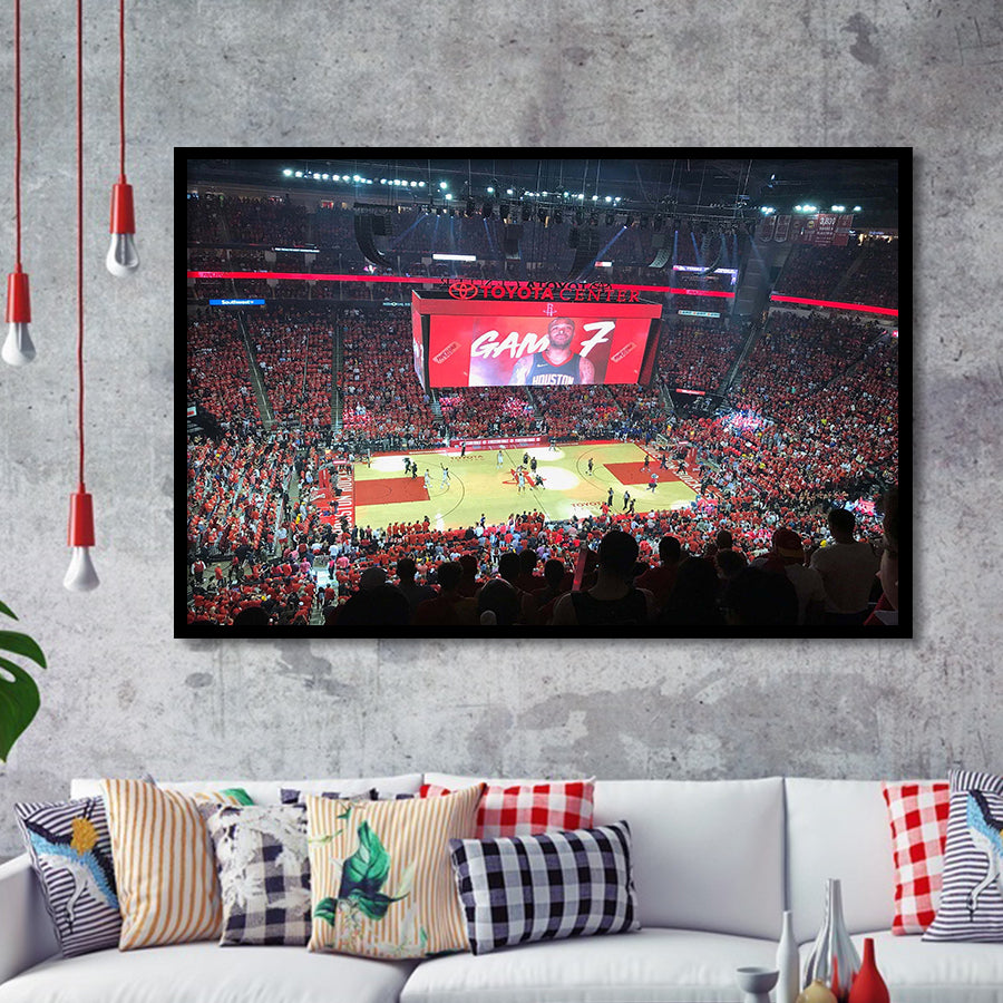 Toyota Center Wall Art Houston Rockets Stadium Art Prints Basketball,Sport Stadium Art Prints, Fan Gift, Wall Decor
