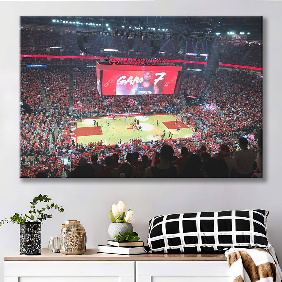 Toyota Center Wall Art Houston Rockets Stadium Canvas Prints Basketball,Sport Stadium Art Prints, Fan Gift, Wall Decor