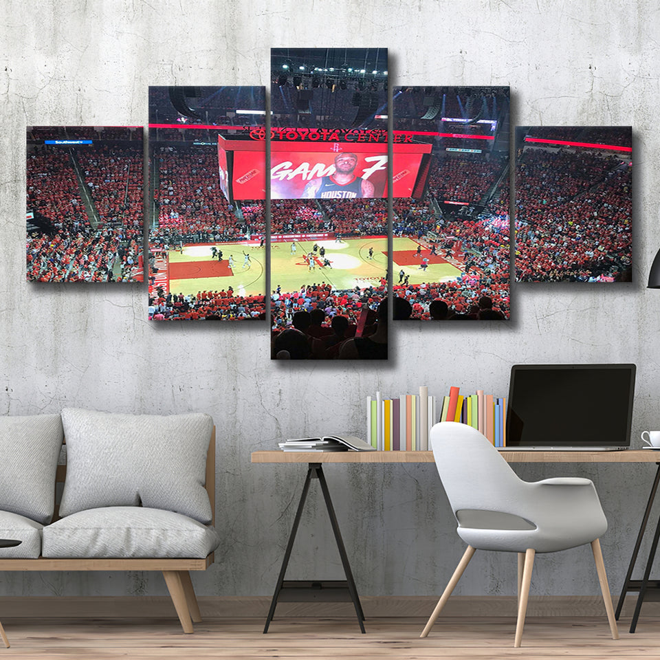 Toyota Center Wall Art Houston Rockets Stadium Canvas Prints Basketball,Multi Panels,Sport Stadium Art Prints, Fan Gift