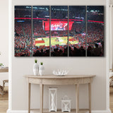 Toyota Center Wall Art Houston Rockets Stadium Canvas Prints Basketball,Multi Panels B,Sport Stadium Art Prints, Fan Gift
