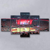 Toyota Center Wall Art Houston Rockets Stadium Canvas Prints Basketball,Multi Panels,Sport Stadium Art Prints, Fan Gift