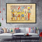 Traditional Handmade Papyrus, Ancient Egypt Canvas Art Framed Canvas Prints Wall Art, Floating Frame, Large Canvas Home Decor