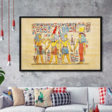 Traditional Handmade Papyrus, Ancient Egypt Canvas Art Framed Art Prints Wall Decor, Framed Picture, Large Art Prints