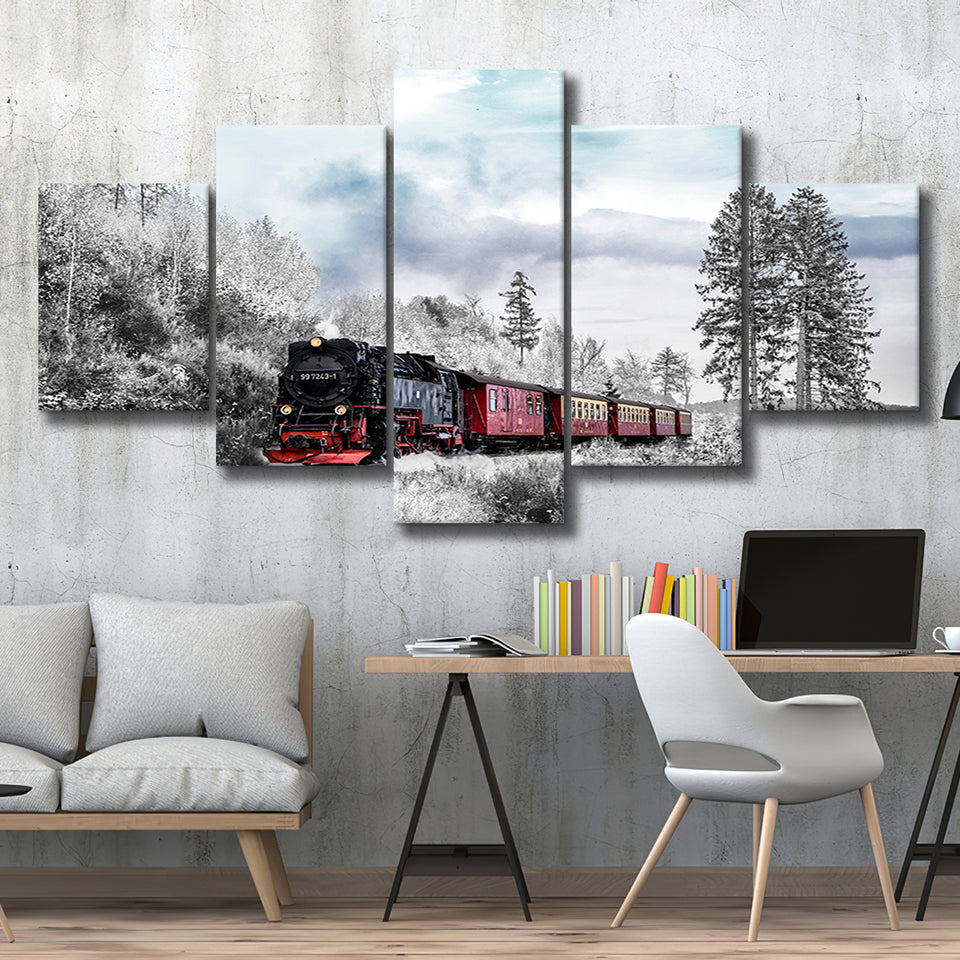 Train Large Locomotive Train Large Canvas Prints Multi Panels Wall Art Prints Home Decor