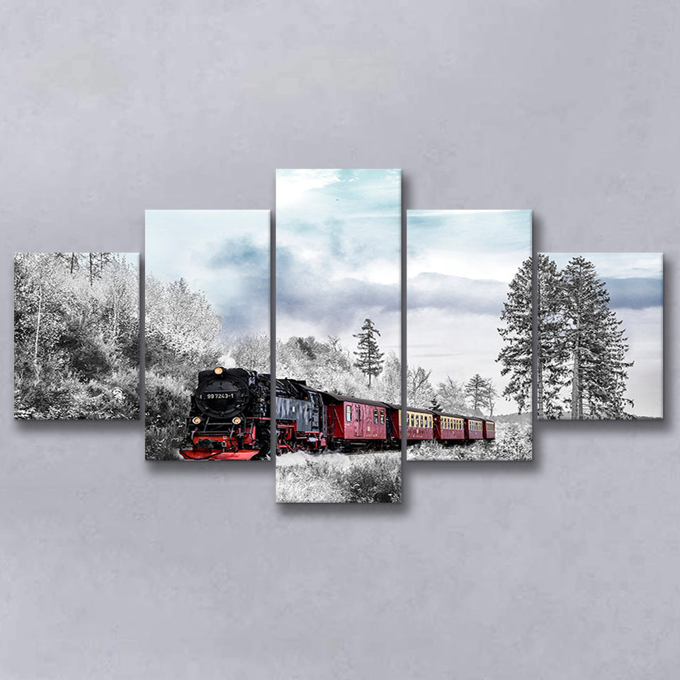 Train Large Locomotive Train Large Canvas Prints Multi Panels Wall Art Prints Home Decor