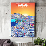 Trapani Italy Art Sunset Art Print ,City Art Print, Large Canvas, Canvas Print Wall Art Home Decor
