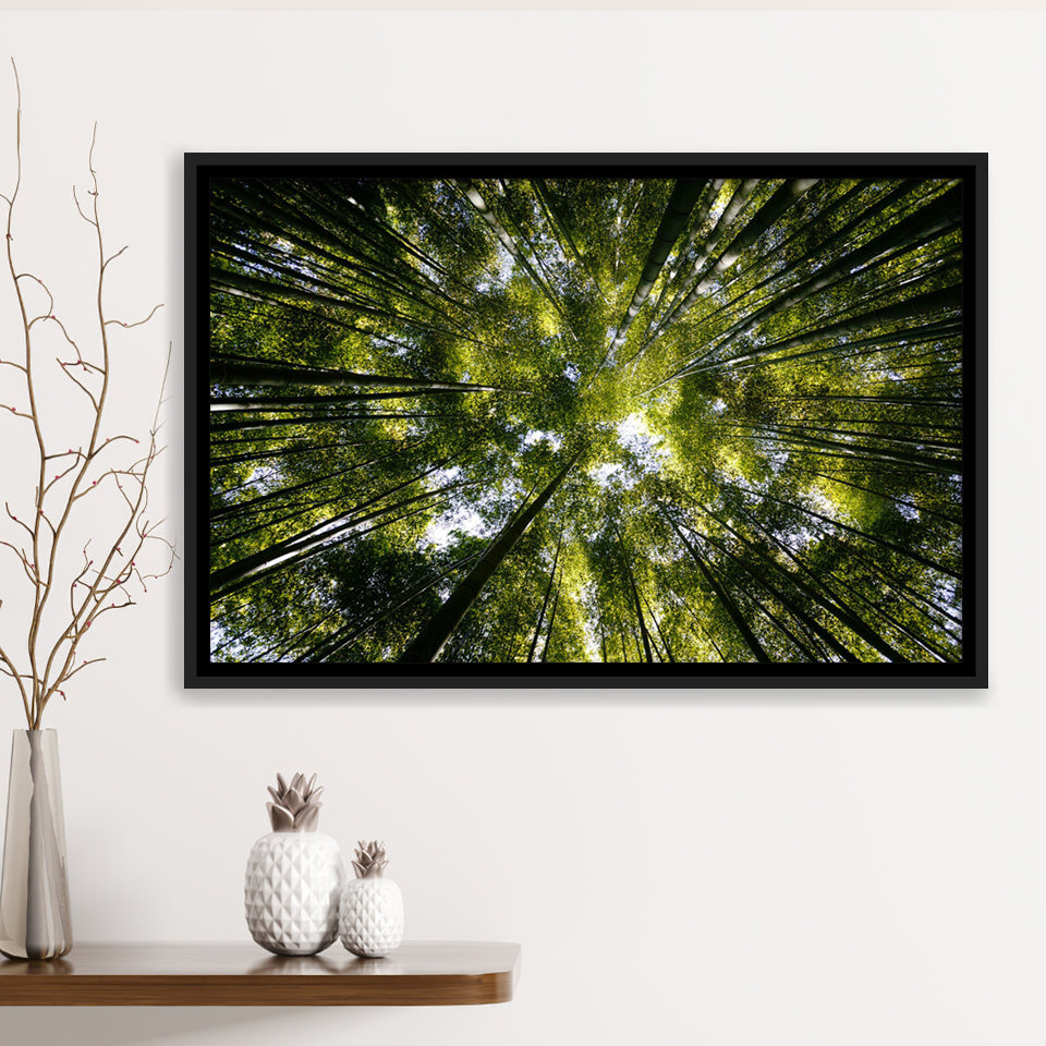 Tree Crowns Framed Canvas Prints Wall Art Decor - Paiting Canvas, Art Prints, Floating Frame