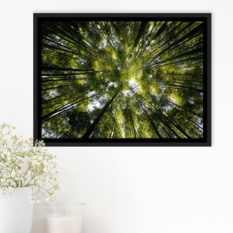 Tree Crowns Framed Canvas Prints Wall Art Decor - Paiting Canvas, Art Prints, Floating Frame