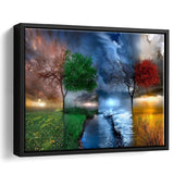 Tree Seasons Framed Canvas Prints - Painting Canvas, Art Prints,  Wall Art, Home Decor, Prints for Sale