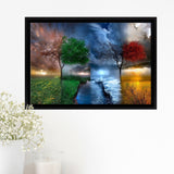 Tree Seasons Framed Canvas Prints - Painting Canvas, Art Prints,  Wall Art, Home Decor, Prints for Sale